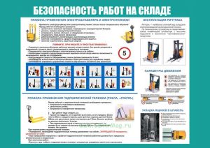 Плакат Безопасность работ на складе