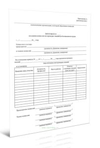 Протокол заседания комиссии по проверке знаний по безопасности труда