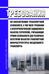 Требования по обеспечению транспортной безопасности, в том числе требования к антитеррористической защищенности объектов (территорий), учитывающие уровни безопасности для различных категорий объектов транспортной инфраструктуры воздушного транспорта 2025 год. Последняя редакция