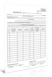 Протокол по проверке знаний персонала, обслуживающего паровые и водогрейные котлы