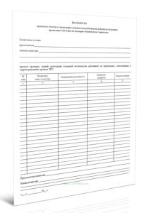 Ведомость принятия зачетов от инженерно-технических работников, рабочих и служащих, прошедших обучение по пожарно-техническому минимуму