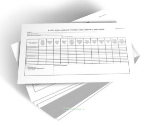 Карта показателей уровня социальной адаптации