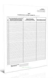 Акт технического осмотра здания