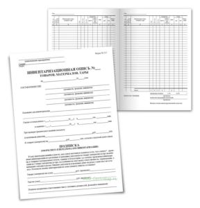 Инвентаризационная опись (Форма №127)