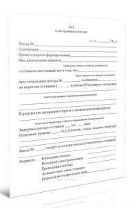 Акт о загорании в поезде