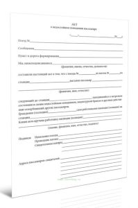 Акт о недостойном поведении пассажира