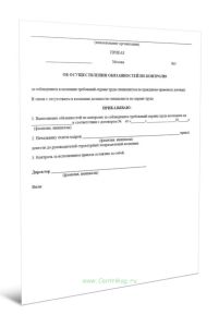 Приказ об осуществлении обязанностей по контролю за соблюдением в компании требований охраны труда специалистом по гражданско-правовому договору