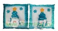 Новогодний сувенир Подушка 30см A,B