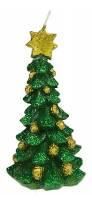 Свеча новогодняя Ёлочка 6*6*11см