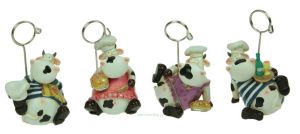 Держатель для визиток БычокКоровка - поварёнок 6*5*10см (уп.4144шт.)