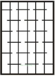 Решетка на окно Эскиз 4 сварная 1.4 х 1.4 м