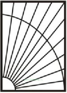 Решетка на окно Эскиз 6 сварная 1.4 х 1.4 м