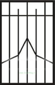 Решетка на окно Эскиз 7 сварная 1.4 х 1.4 м