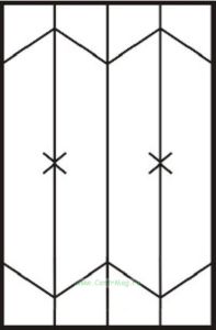 Решетка на окно Эскиз 11 сварная 1.4 х 1.4 м