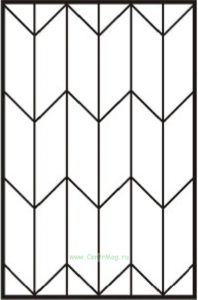 Решетка на окно Эскиз 12 сварная 1.4 х 1.4 м