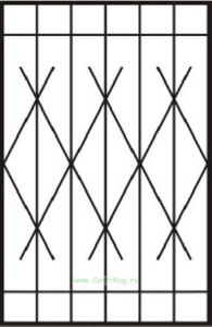 Решетка на окно Эскиз 19 сварная 1.4 х 1.4 м