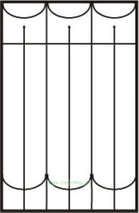 Решетка на окно Эскиз 20 сварная 1.4 х 1.4 м