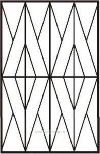 Решетка на окно Эскиз 23 сварная 1.4 х 1.4 м