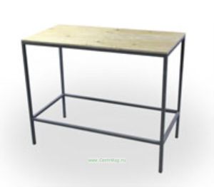 Стол металлический с нижней перемычкой (1х0.5х0.8м)