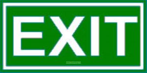Указатель выхода EXIT. Знак