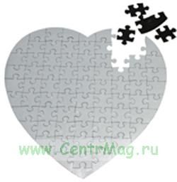 Заготовка пазл для сублимации сердце Магнитный