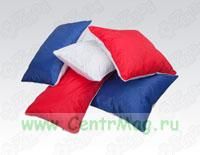 Подушка для субл. печати синяя, нап. холлофайбер, чехол на молнии атласдюспо, 40 x 40 см