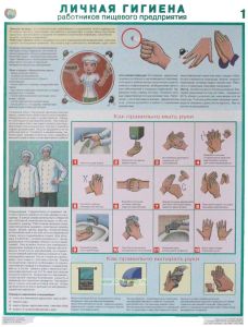 Комплект плакатов Личная гигиена работников пищевого предприятия 2 листа