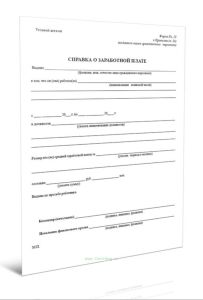 Справка о заработной плате (Форма №23)