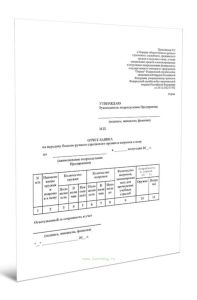 Отчет-заявка на передачу боевого ручного стрелкового оружия и патронов к нему