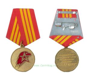 Медаль юнармейской доблести III степени с бланком удостоверения (бронзовая, из томпака)