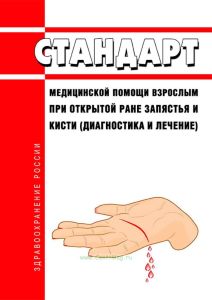 Стандарт медицинской помощи взрослым при открытой ране запястья и кисти (диагностика и лечение) 2025 год. Последняя редакция