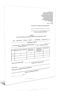 Заявка на отпуск патронов для профессиональной и служебной подготовки