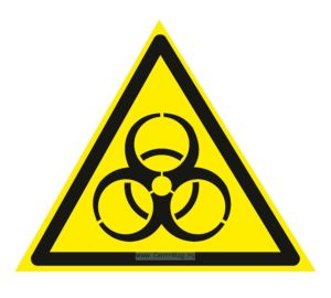 Осторожно! Биологическая опасность (Инфекционные вещества). Знак