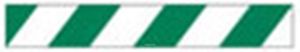 Сигнальная разметка. Зелено-белая разметка (полосы под наклоном, самоклеящаяся пленка)