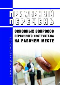 Примерный перечень основных вопросов первичного инструктажа на рабочем месте