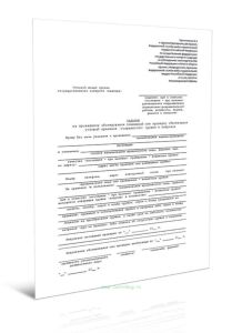 Задание на проведение обследования помещений или проверку обеспечения условий хранения (сохранности) оружия и патронов