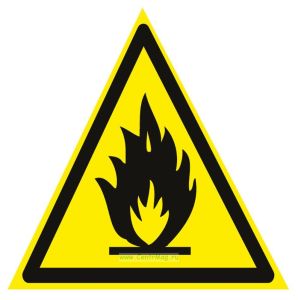 Пожароопасно! Легковоспламеняющиеся вещества. Знак W01