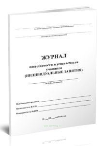 Журнал посещаемости и успеваемости учащихся (индивидуальные занятия)