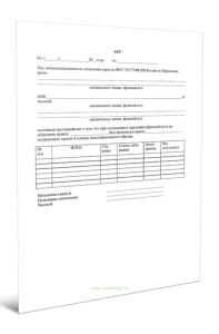 Акт приема осужденных одетых в одежду неустановленного образца