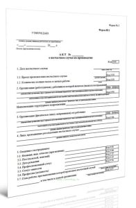 Акт о несчастном случае на производстве (Форма N 2, Форма Н-1)