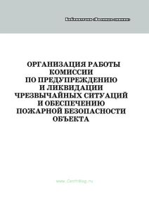 Организация работы комиссии по предупреждению и ликвидации чрезвычайных ситуаций и обеспечению пожарной безопасности объекта
